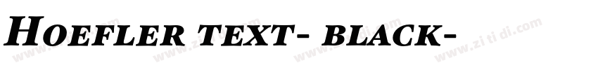 Hoefler text- black字体转换